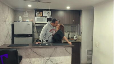 Latina milf wife surprises me in lingerie with a hot blowjob and delicious creampie while I enjoy her tits